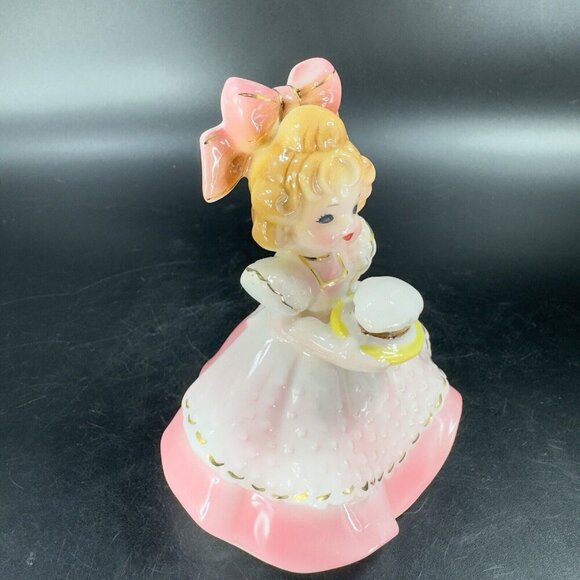 Vintage Joseph Originals Japan Girl Holding A Hat Porcelain Whimsical Figurine - Picture 11 of 12